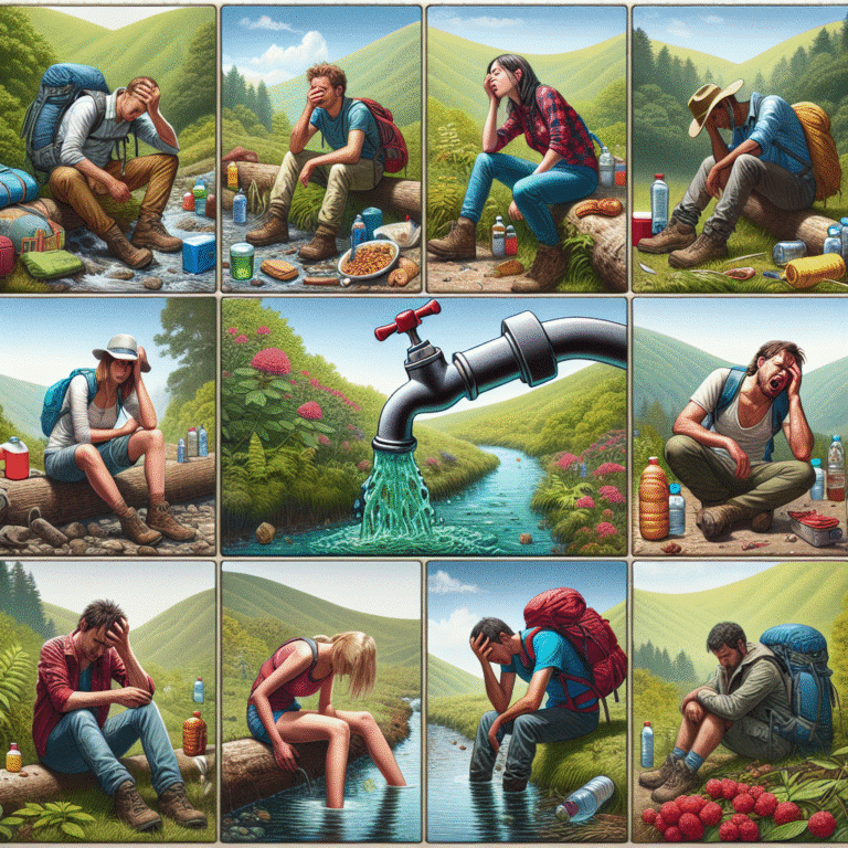 identifying symptoms of drinking contaminated water on the trail