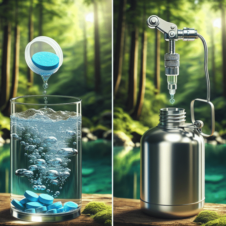 comparing chemical and mechanical water purification methods for outdoor use