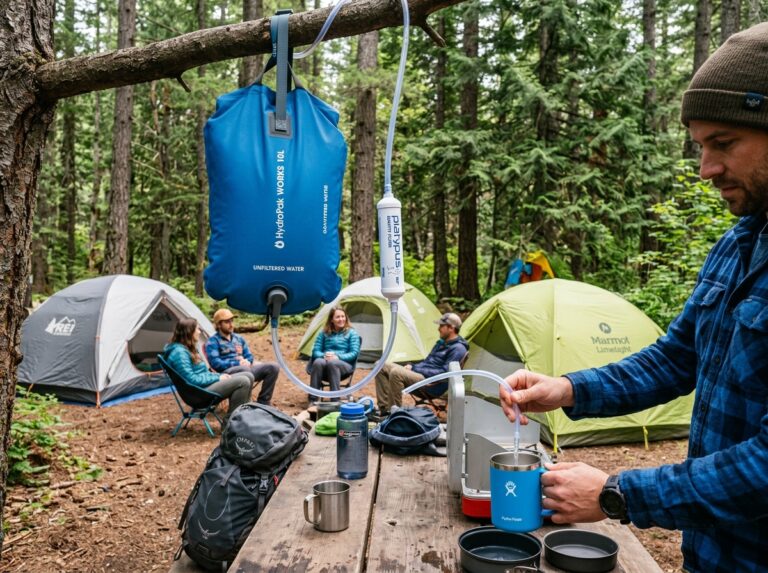 group camping gravity filter
