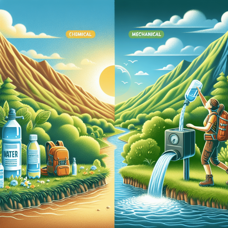 chemical versus mechanical methods of water purification for hikers