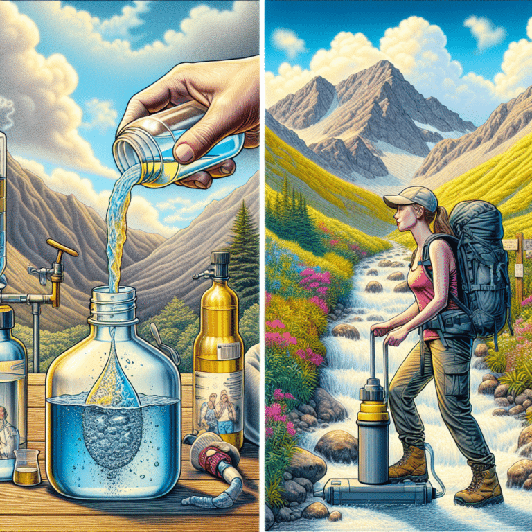 chemical versus mechanical methods of water purification for hikers