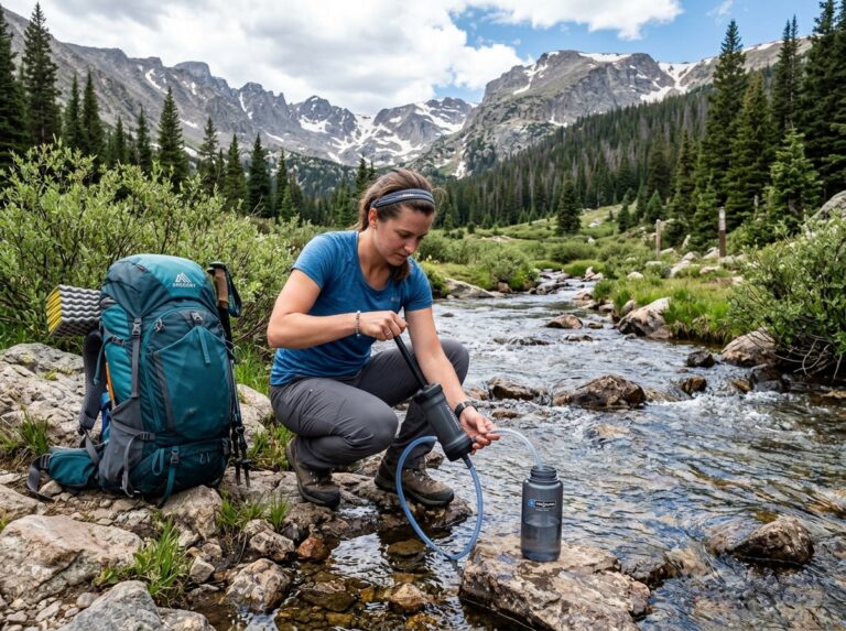 backpacking water filter pump