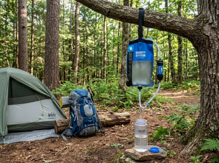 gravity water filter for camping