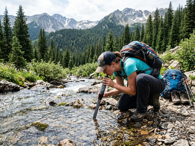 camping water filter straw